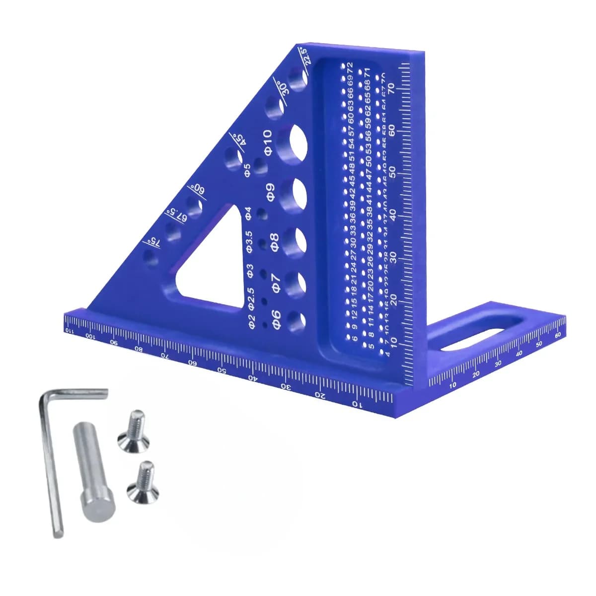 Thước đo đa góc nhựa 3D kèm thước đo độ