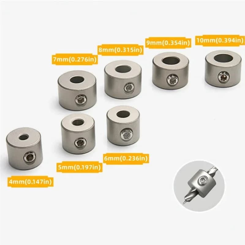 Vòng Chặn Cho Dụng Cụ Khoan Mộng Bằng Thép Không Gỉ, 4-10mm