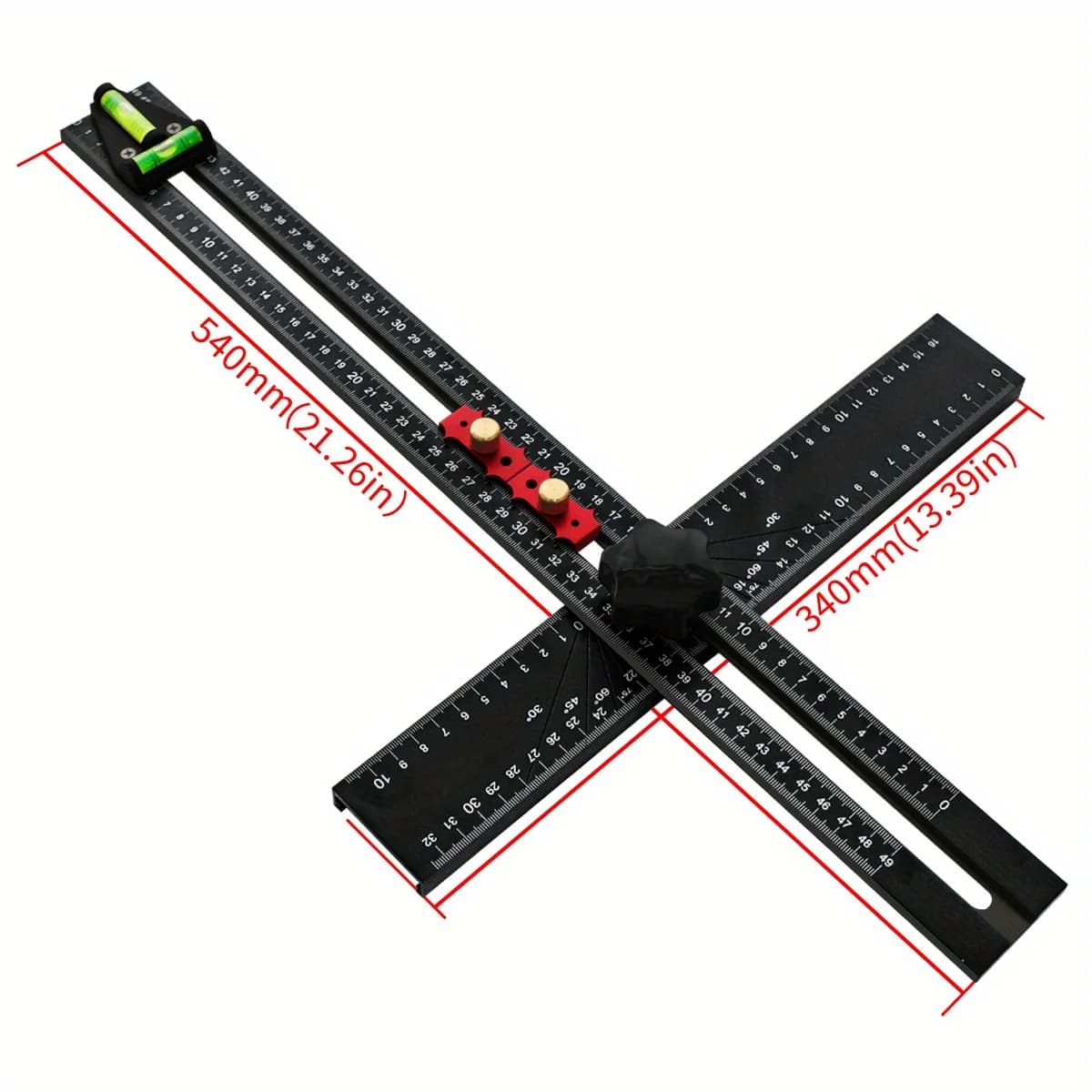 Thước vuông định vị khoan tường khô điều chỉnh 2 trong 1