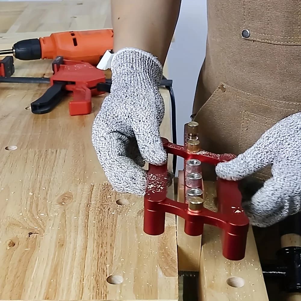 Kẹp định tâm khoan chốt với 3 mũi khoan