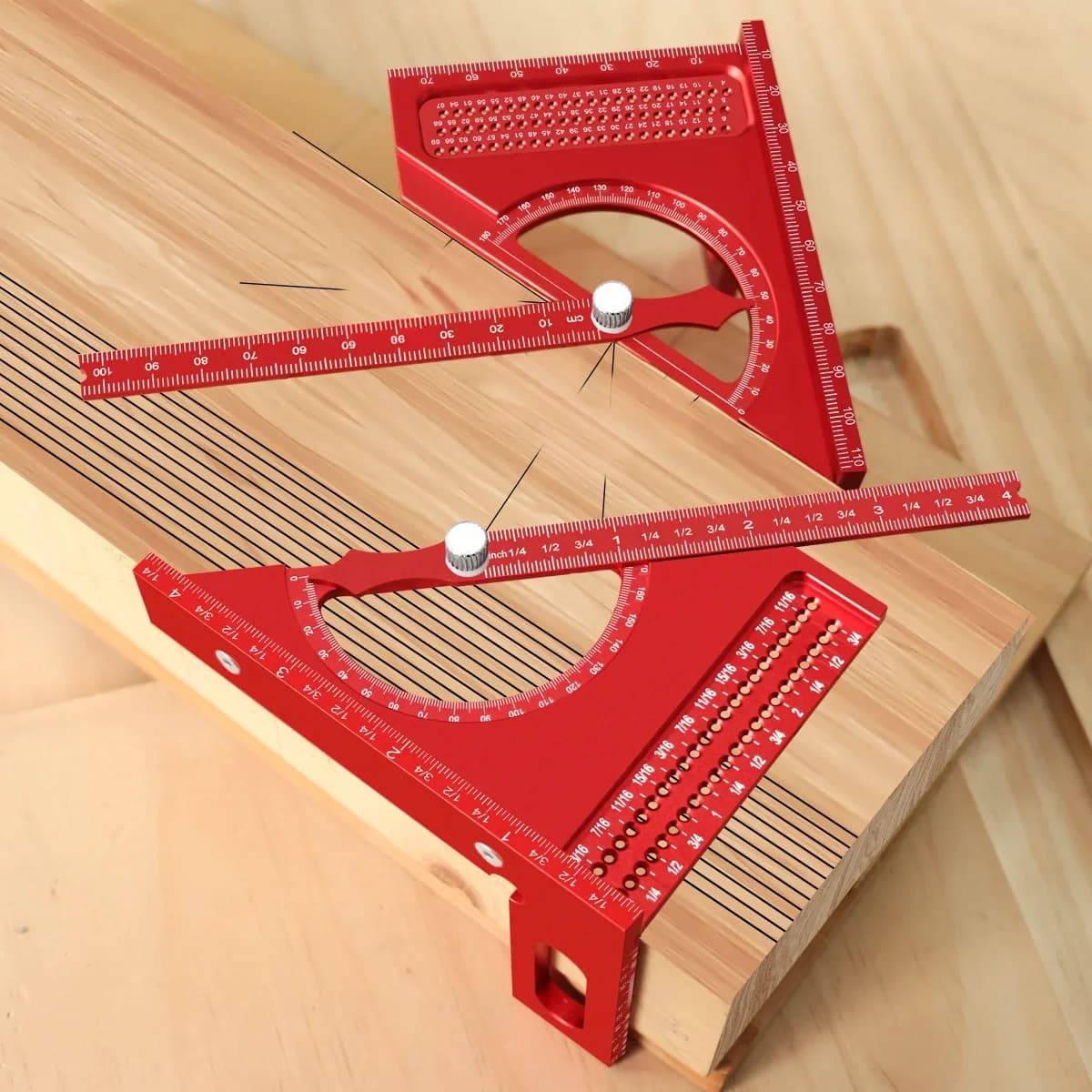Thước đo góc vuông thợ mộc bằng nhôm điều chỉnh 3D