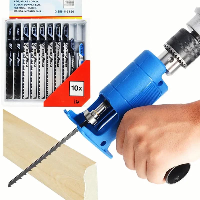 Adapter chuyển đổi khoan điện thành máy cưa kiếm cầm tay