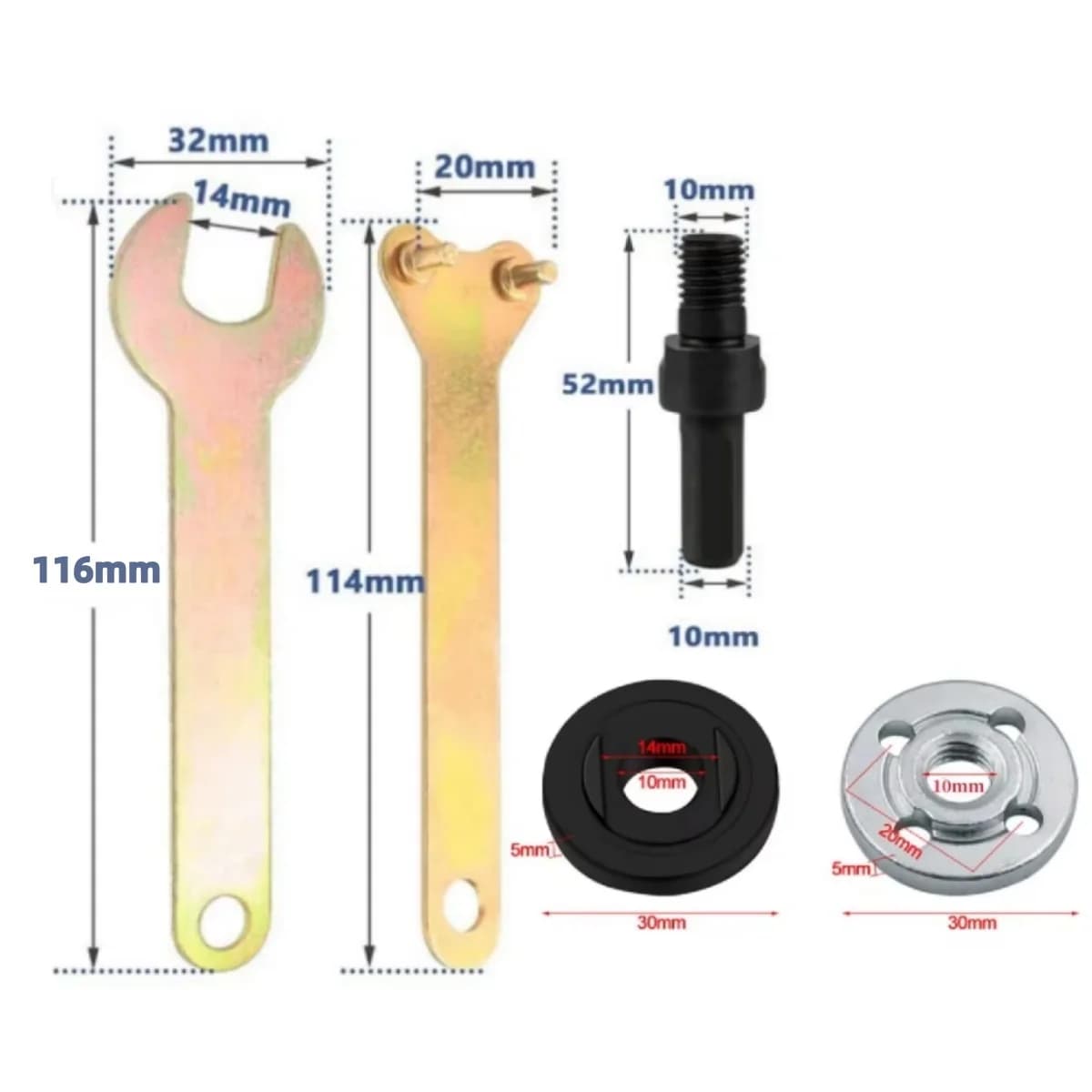 Thanh nối chuyển đổi từ mũi khoan 10mm sang máy mài góc