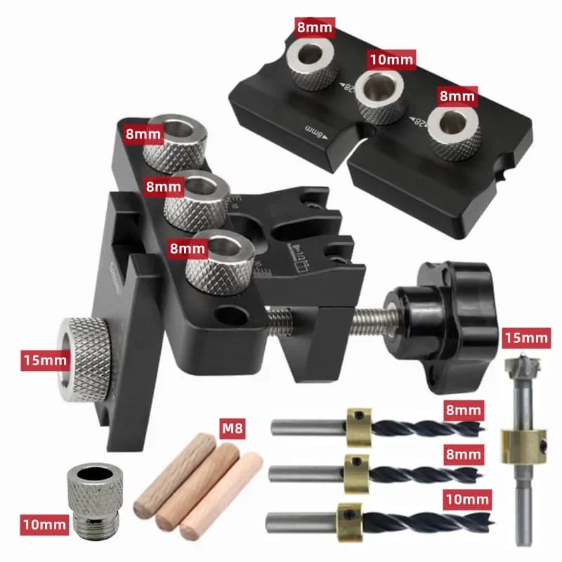 Bộ Định Vị Khoan Mộng Gỗ Chính Xác 3 Trong 1