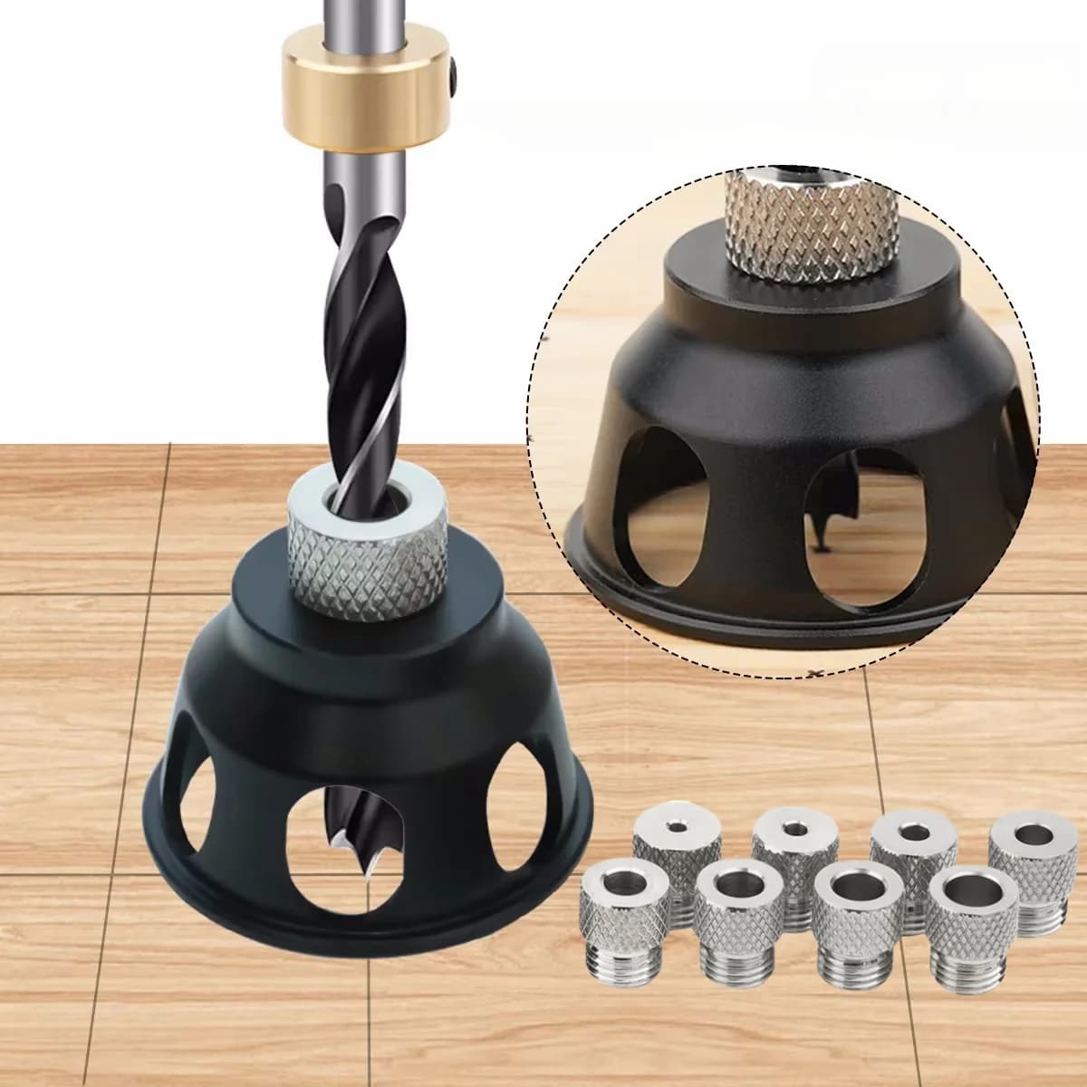 Bộ mũi dẫn khoan chốt gỗ dọc bằng nhôm 3-10mm