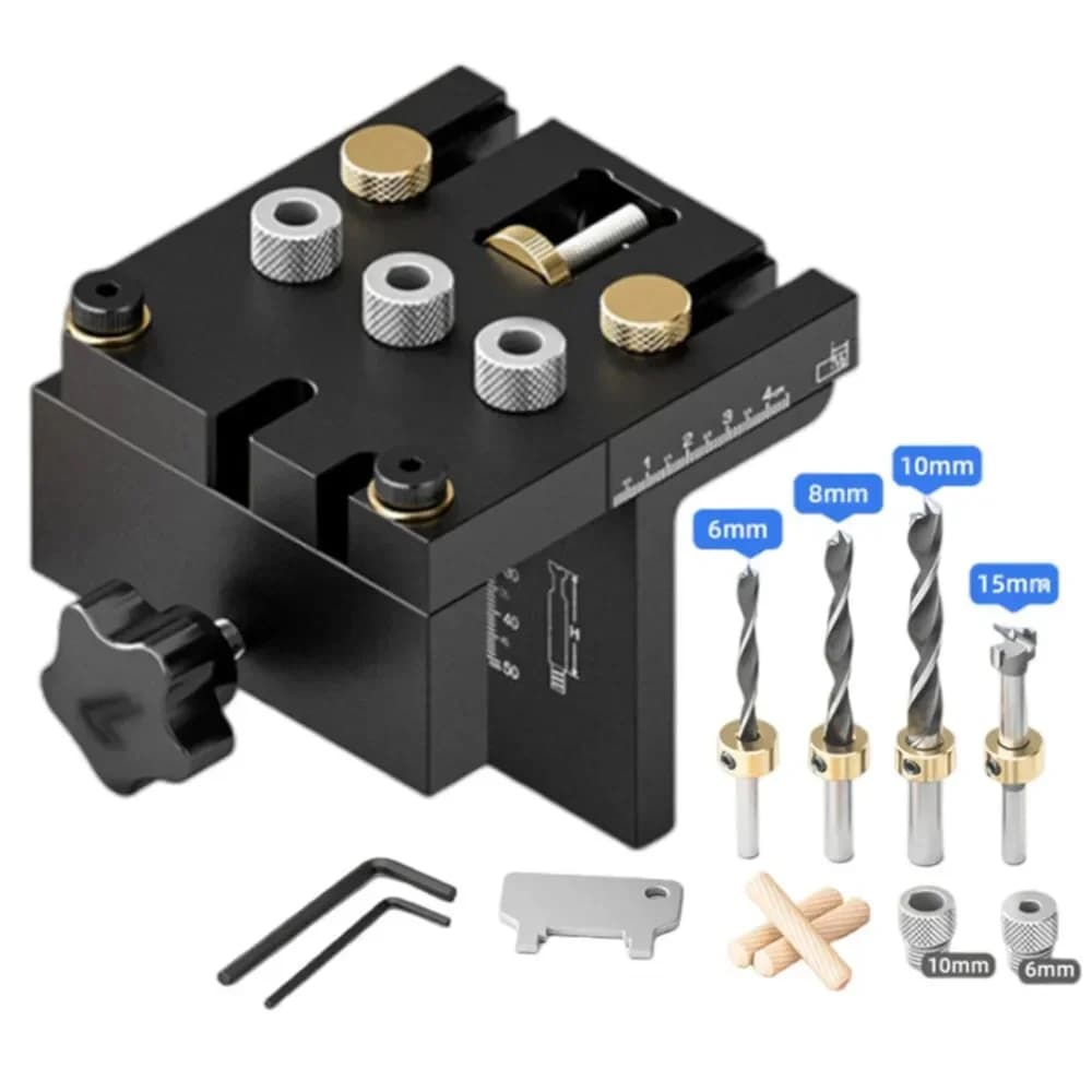 Thước định vị khoan chốt và dẫn mũi khoan điều chỉnh 3 trong 1