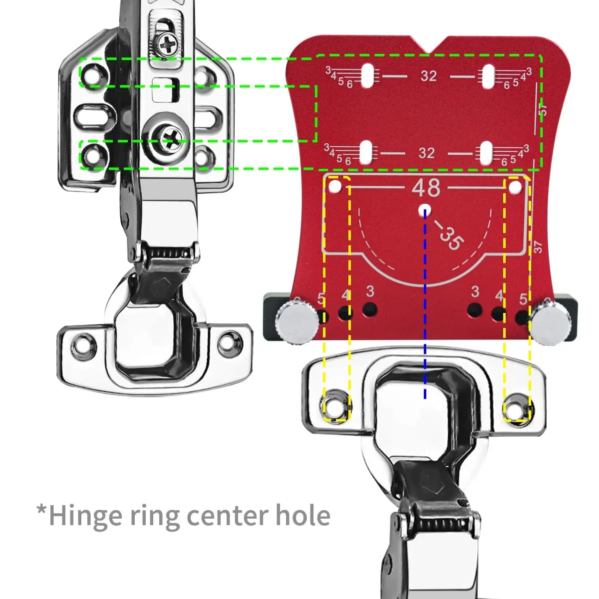 Dụng cụ khoan lỗ bản lề 35mm kèm khung giới hạn