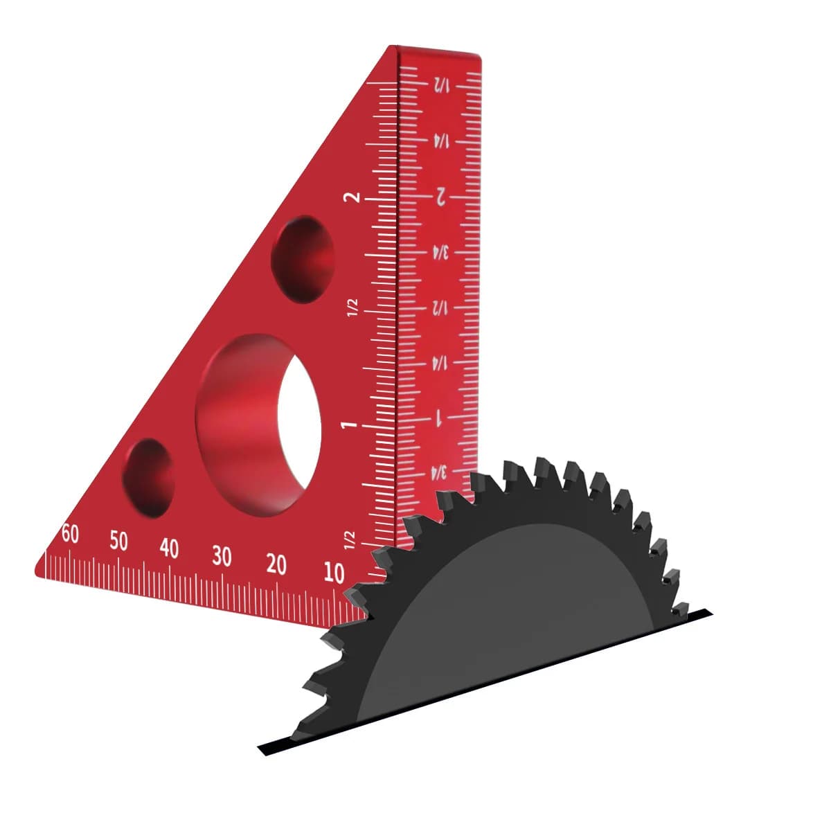 Thước đo góc chính xác 45/90 độ bằng nhôm