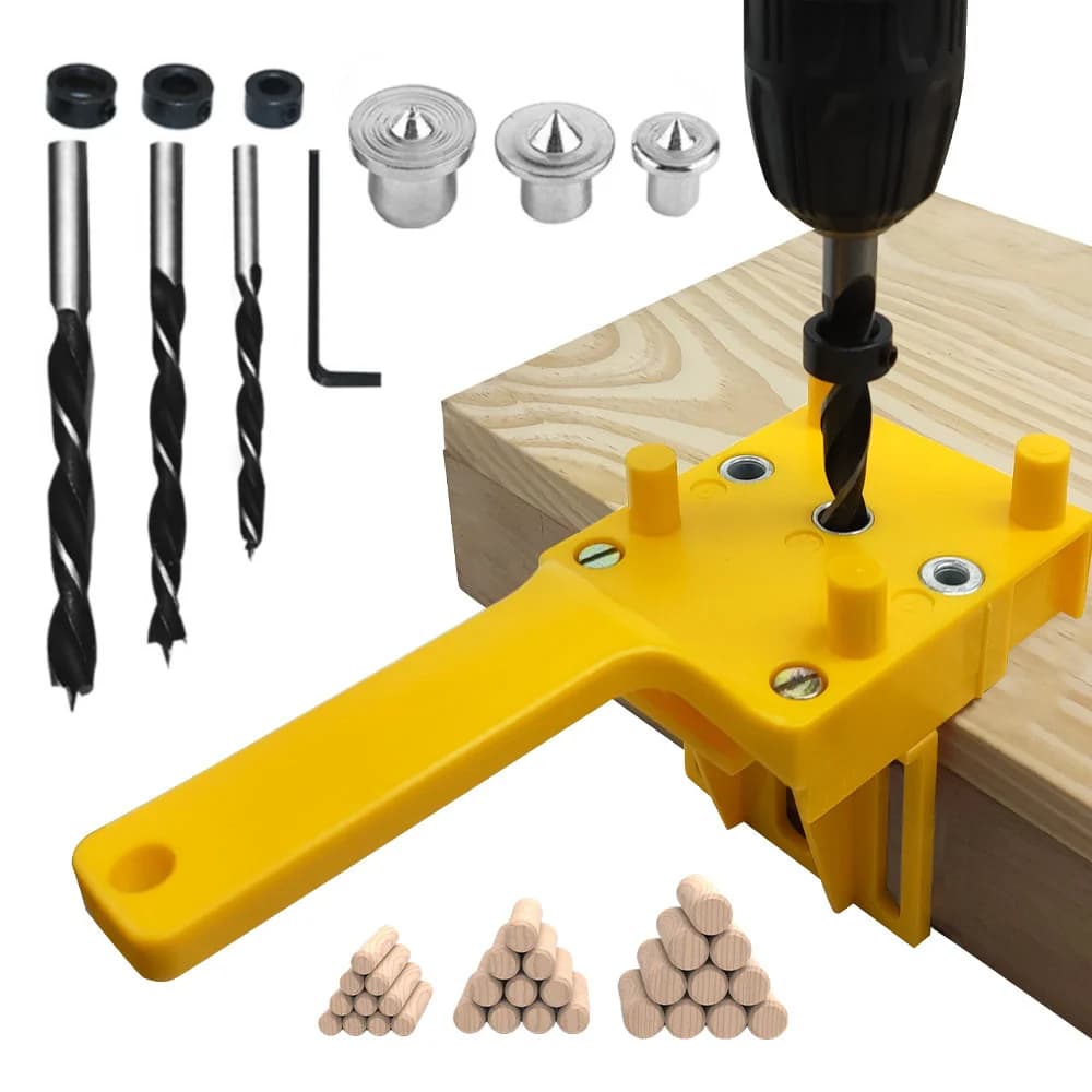 Khuôn khoan chốt gỗ với ống lót kim loại, 6/8/10mm
