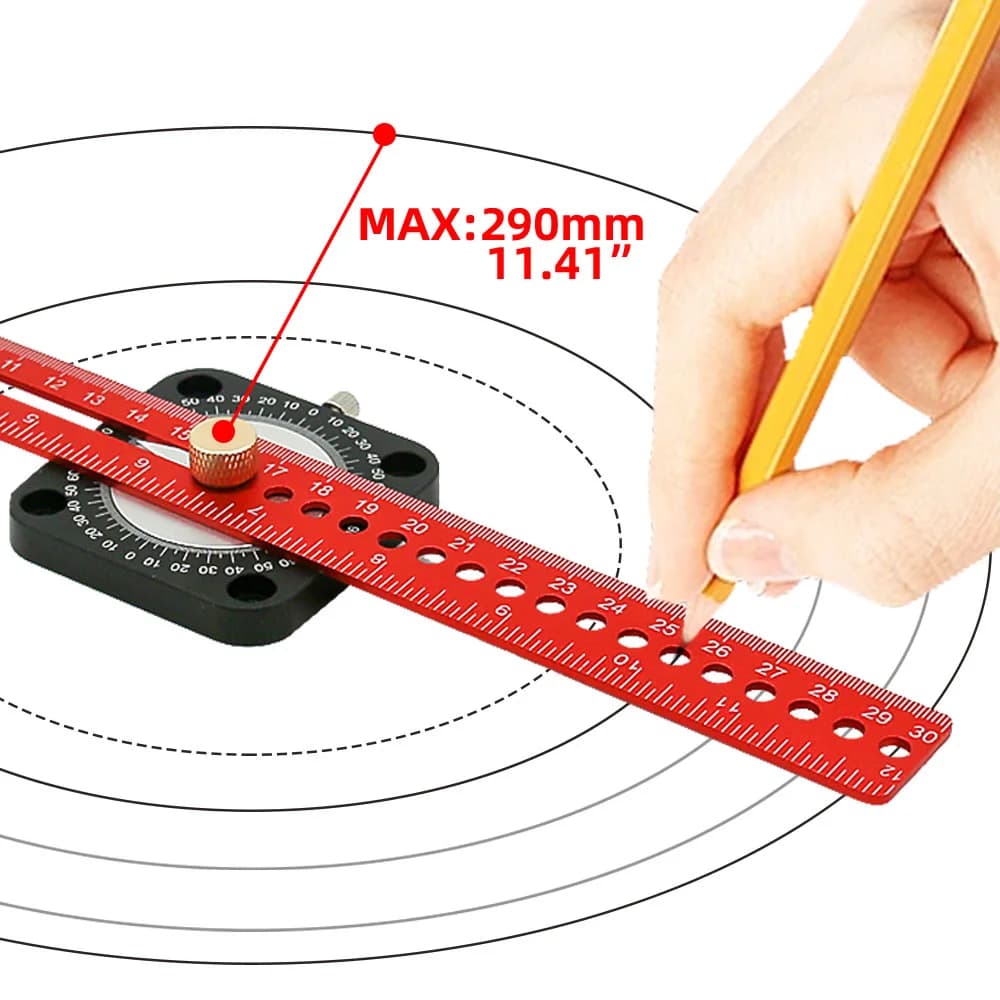Thước đo góc và vạch dấu nhôm 360°