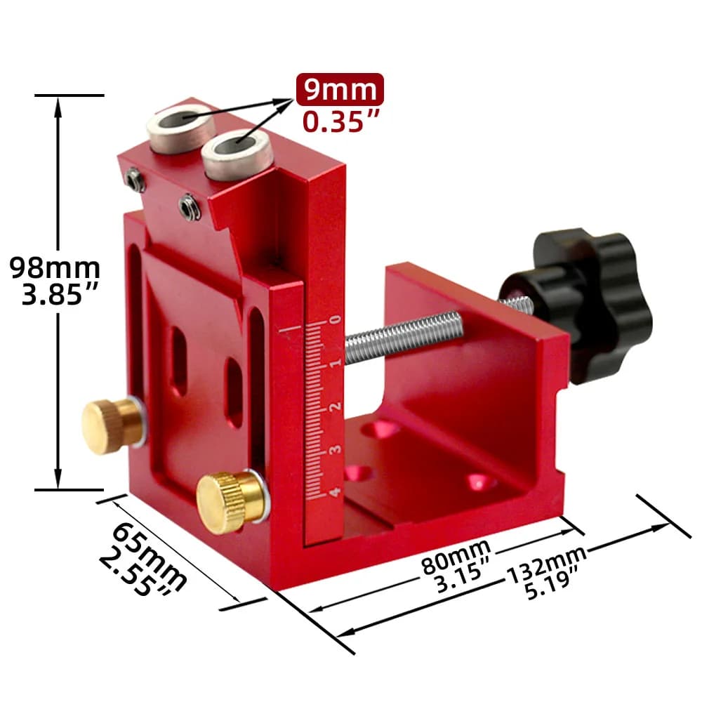 Bộ định vị khoan lỗ bỏ túi kèm dẫn hướng, mũi khoan và vít