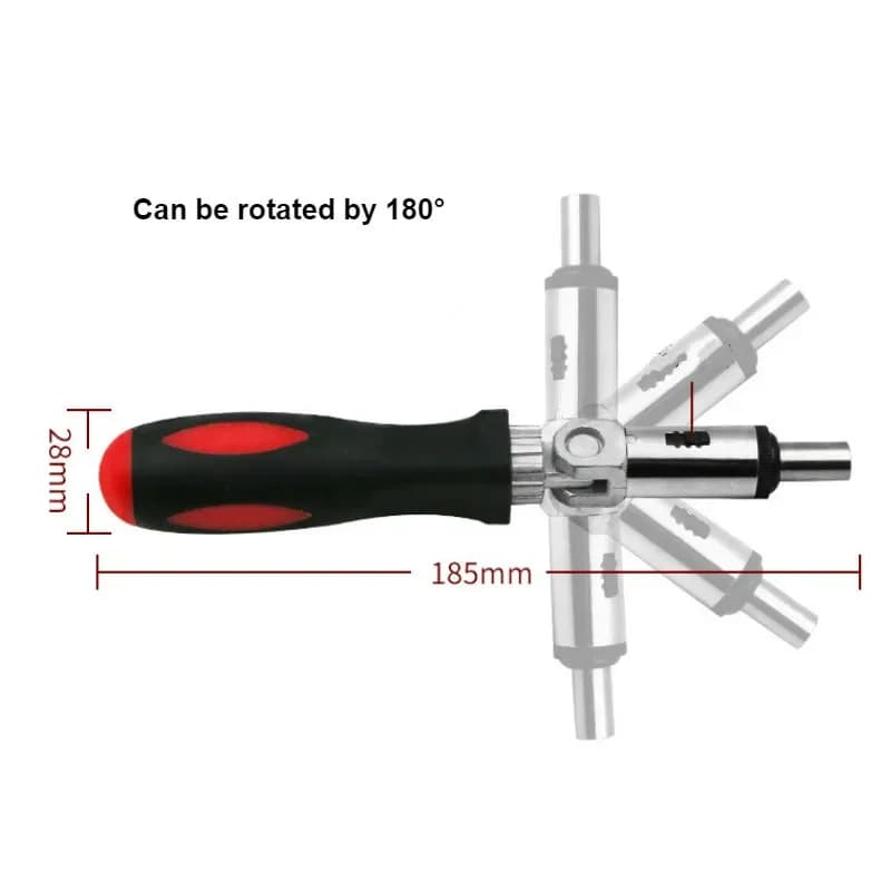 Bộ Tua Vít Ratchet Có Thể Điều Chỉnh Với Tay Gấp