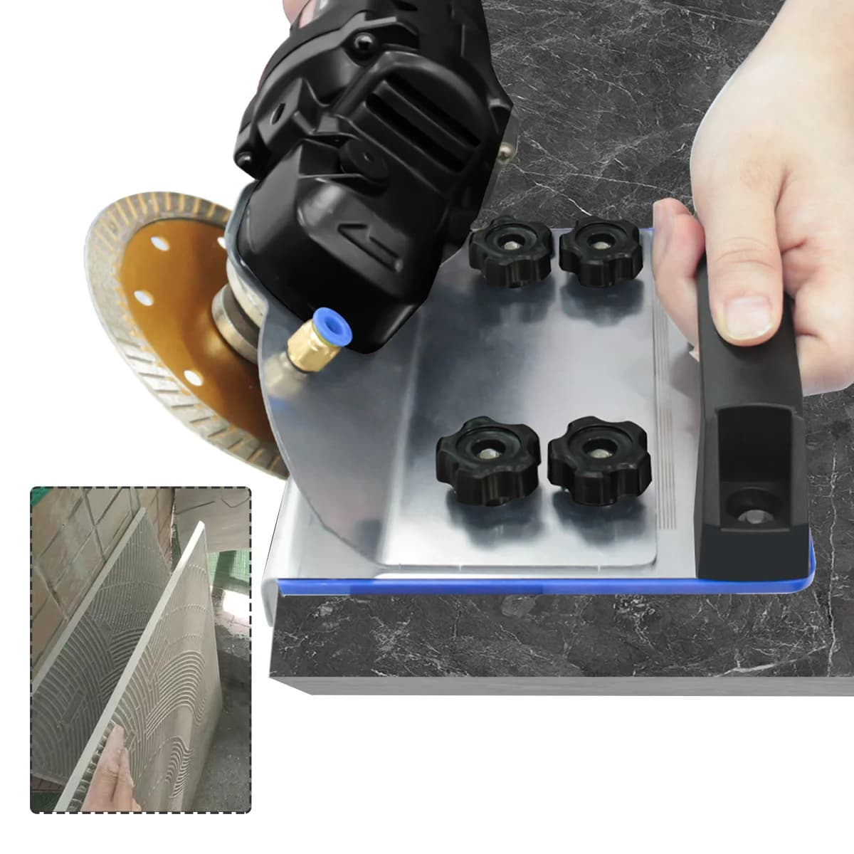 Giá đỡ máy mài góc 45 độ cho vát cạnh gạch