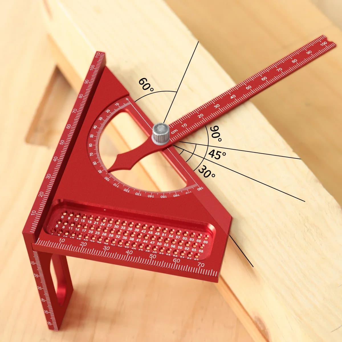 Thước đo góc vuông thợ mộc bằng nhôm điều chỉnh 3D