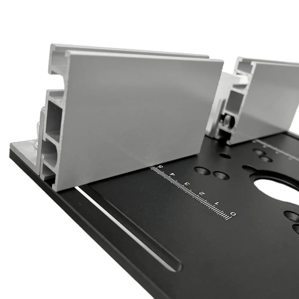 Tấm chèn bàn máy router bằng nhôm có rãnh vát góc