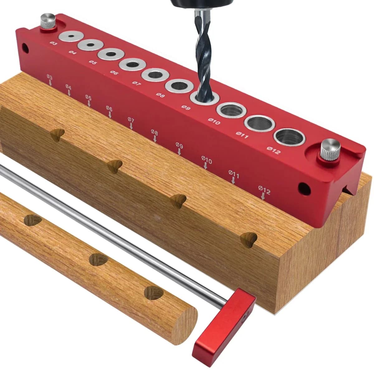 Thước khoan lỗ túi tự định tâm thẳng đứng 3-12mm