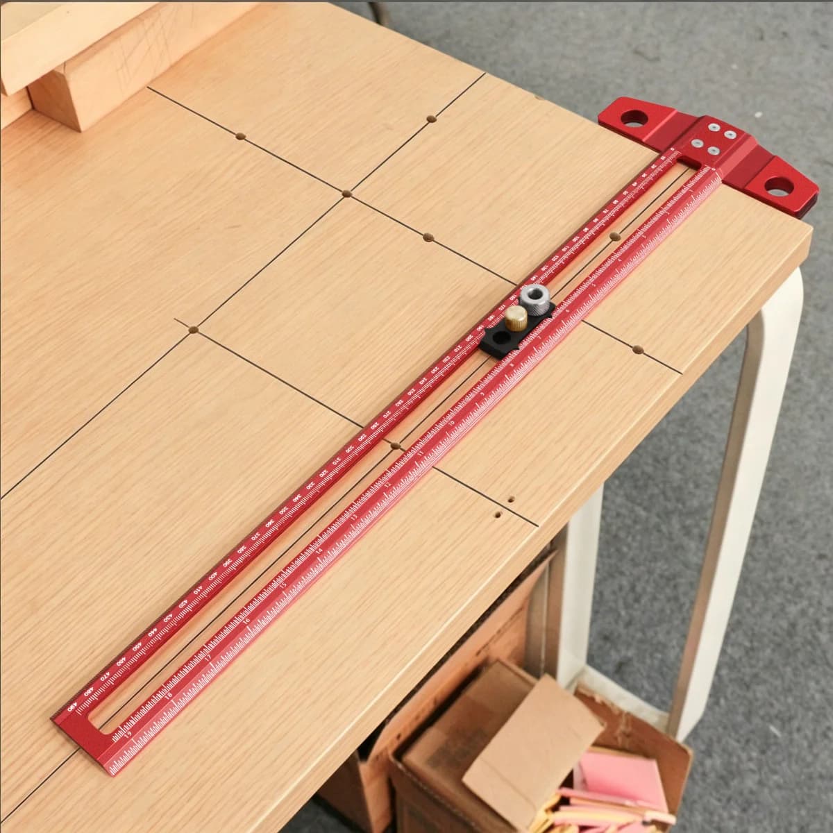 Thước chữ T điều chỉnh 500mm, thước định vị khoan