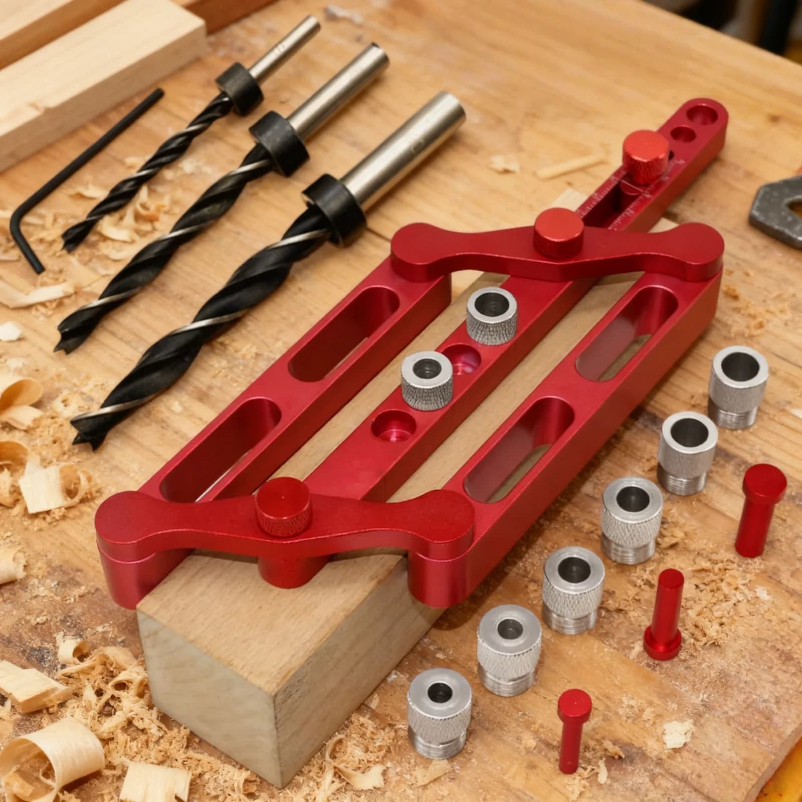 Kẹp định tâm khoan chốt với 3 mũi khoan