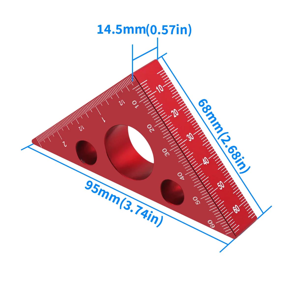 Thước đo góc chính xác 45/90 độ bằng nhôm