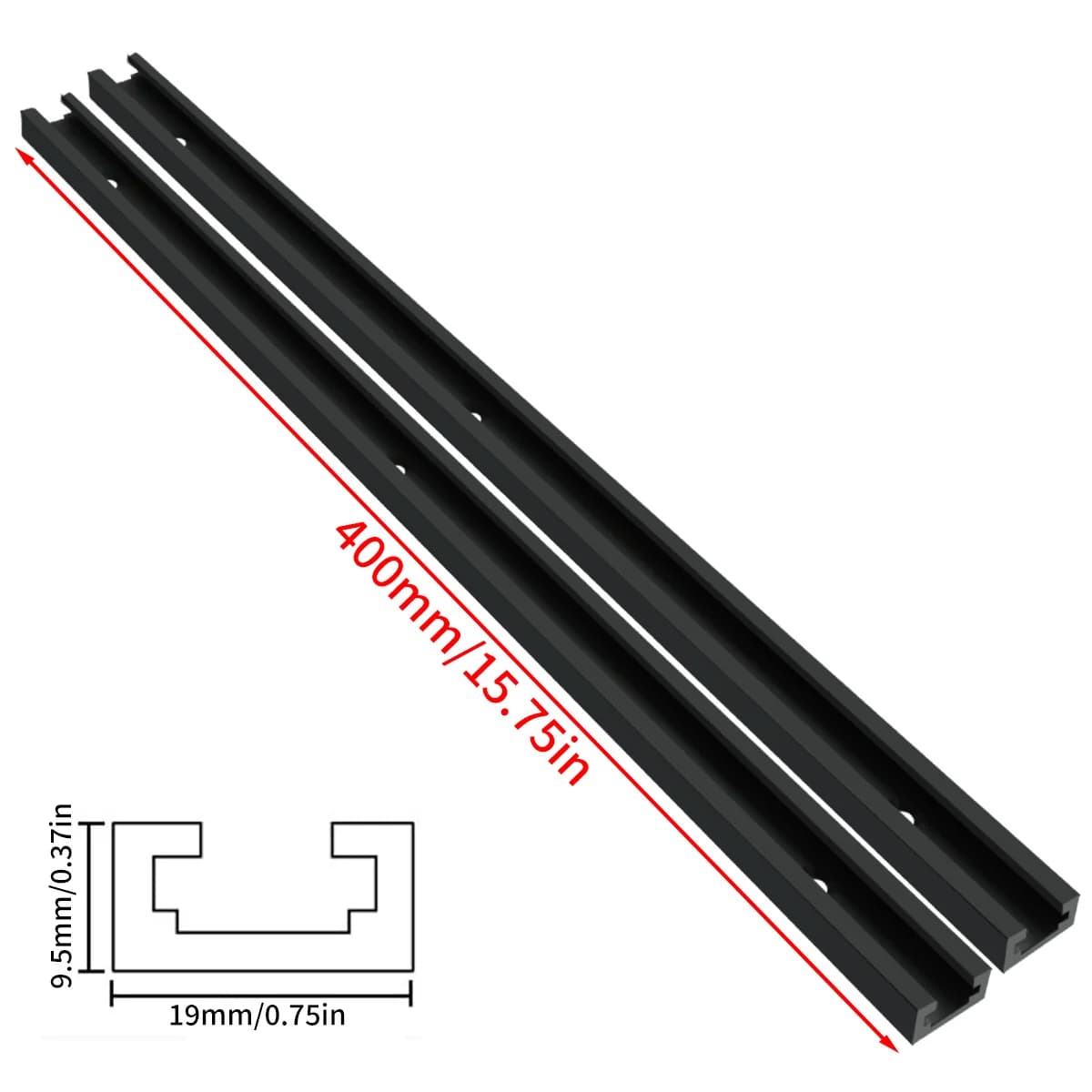 2 Cái Jig Cắt Góc Khe Chữ T Nhôm, 300-500mm