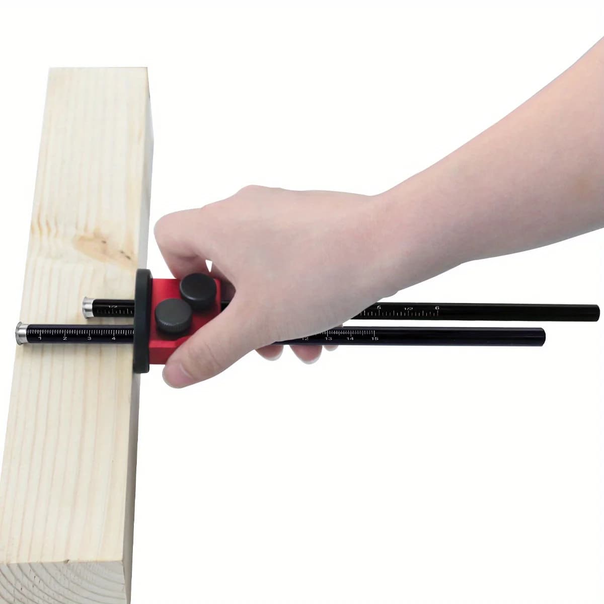 Thước đánh dấu đầu kép dạng bánh xe với thang đo Inch và MM