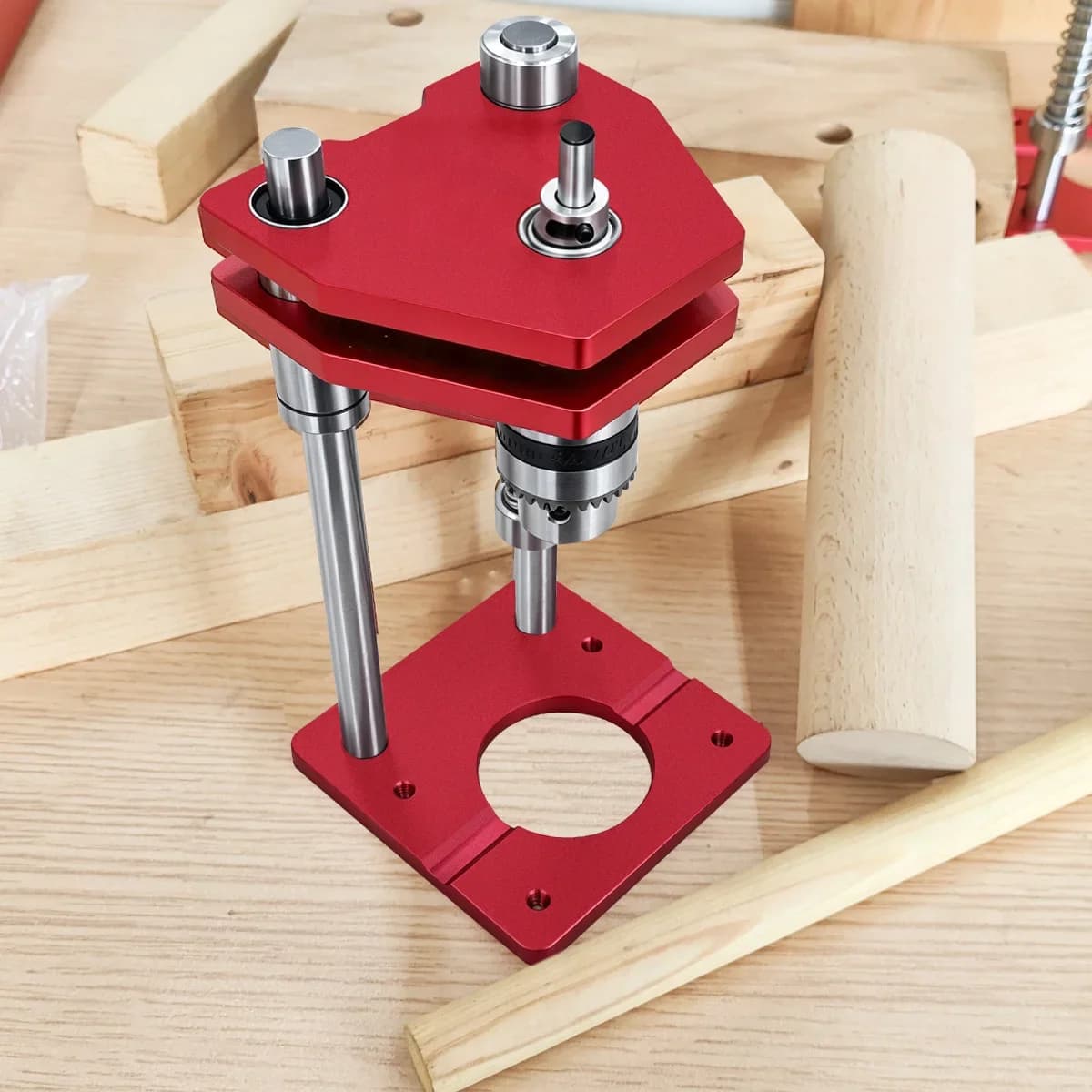 Gá khoan định vị bằng nhôm cho phụ kiện tủ