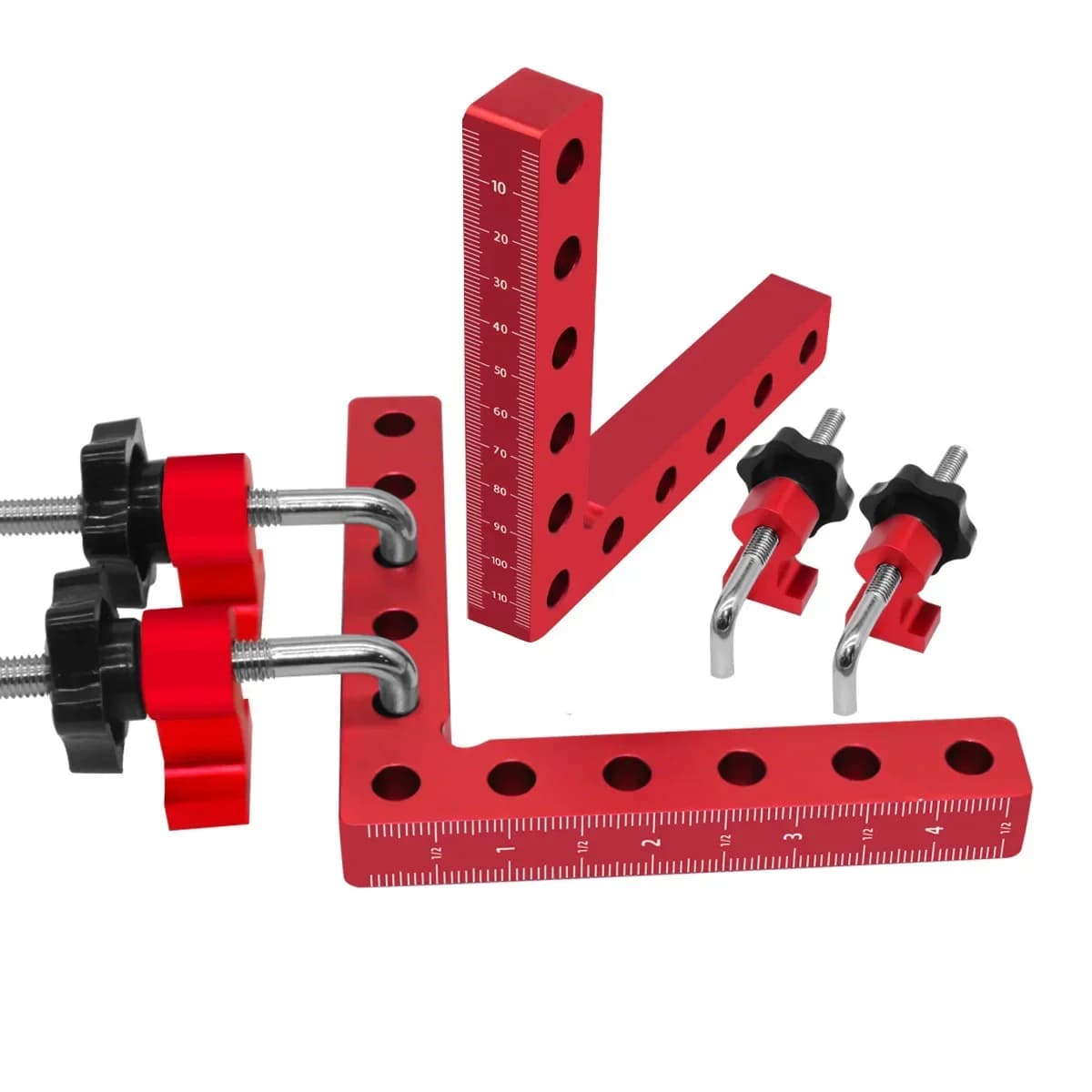 Kẹp giữ góc vuông L hình cho chế biến gỗ, 120/140mm