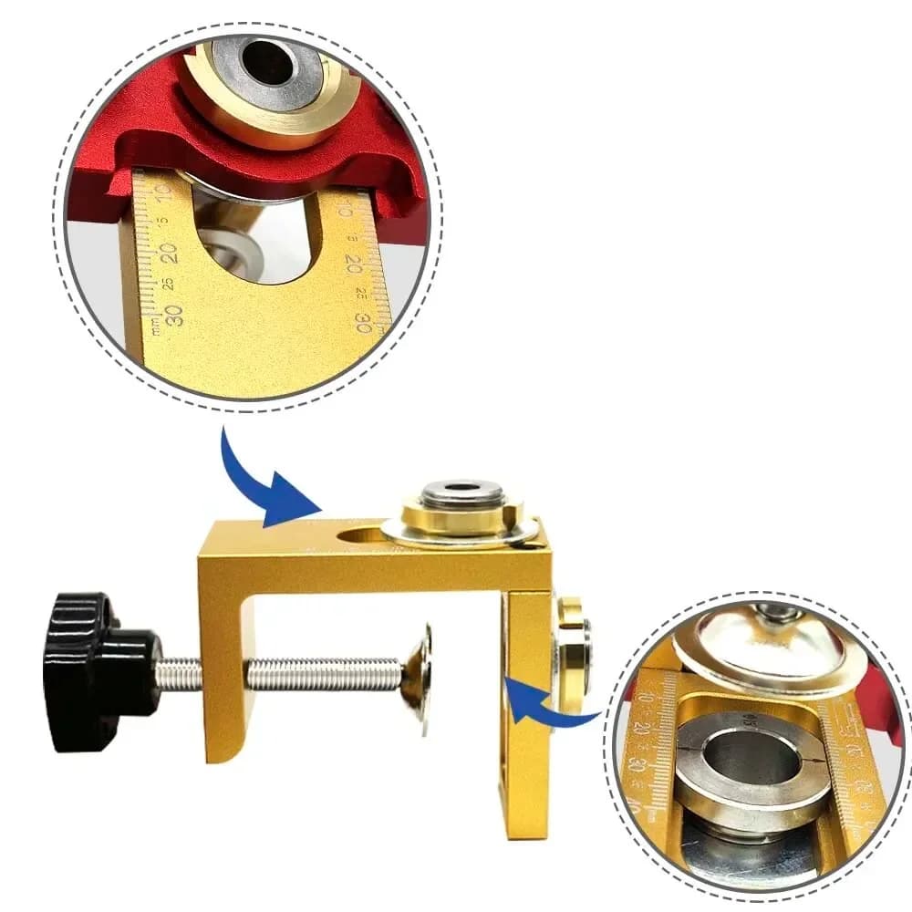 Thước định vị khoan chốt và dẫn mũi khoan điều chỉnh 3 trong 1