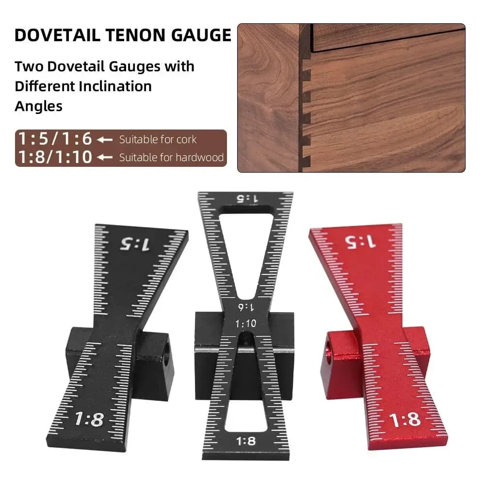 Thước mẫu đánh dấu mộng đuôi cá bằng nhôm