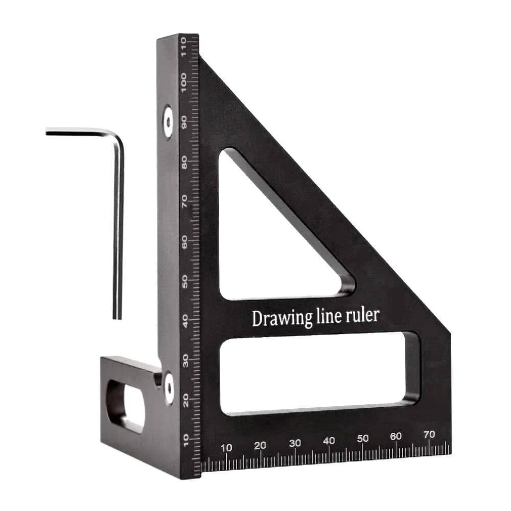 Thước tam giác cắt góc nhôm đa chiều 3D