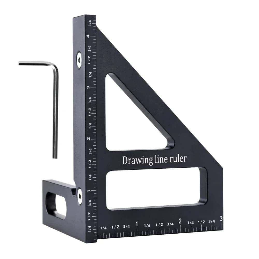 Thước tam giác cắt góc nhôm đa chiều 3D