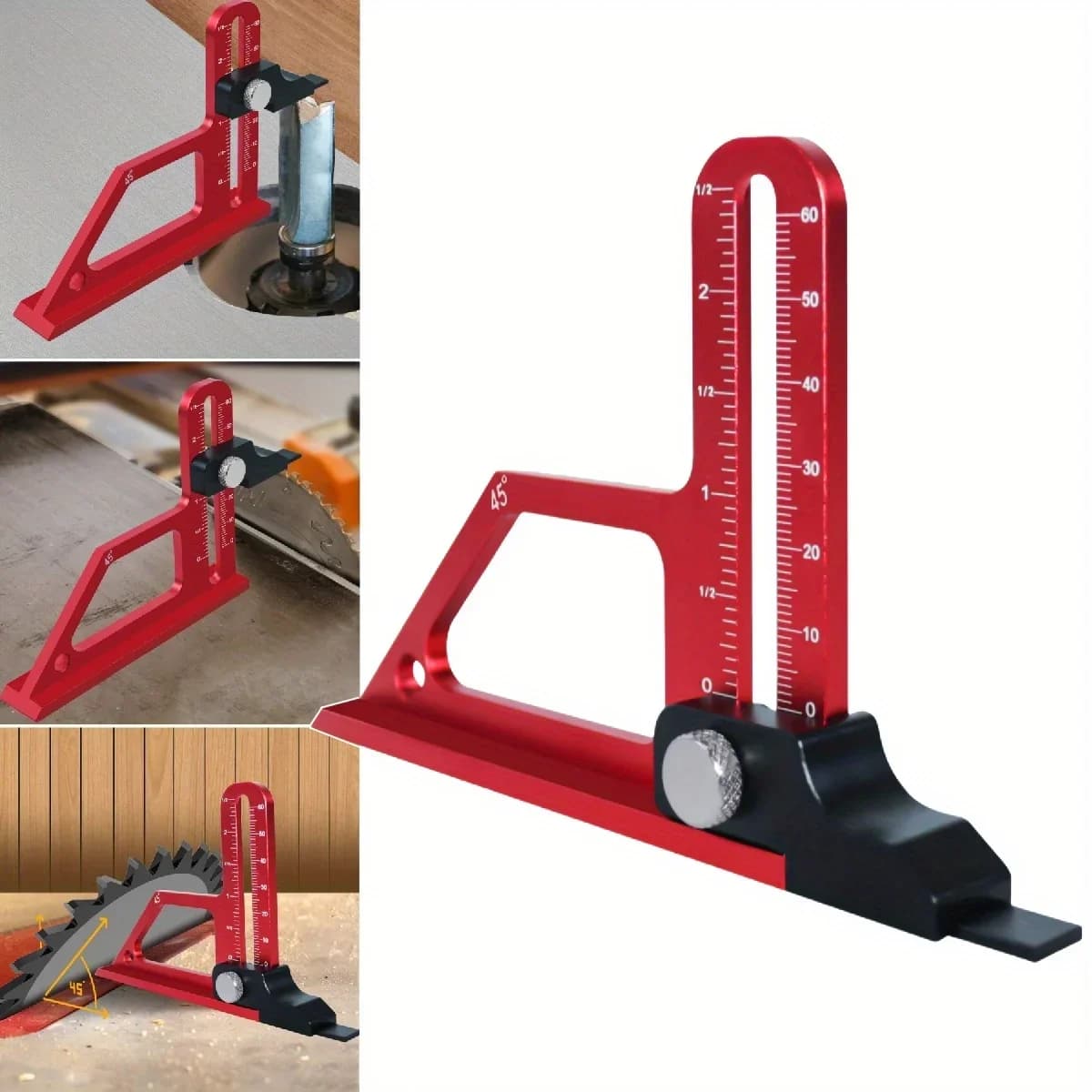 Thước đo độ sâu cưa bàn có thể điều chỉnh, 0-60mm