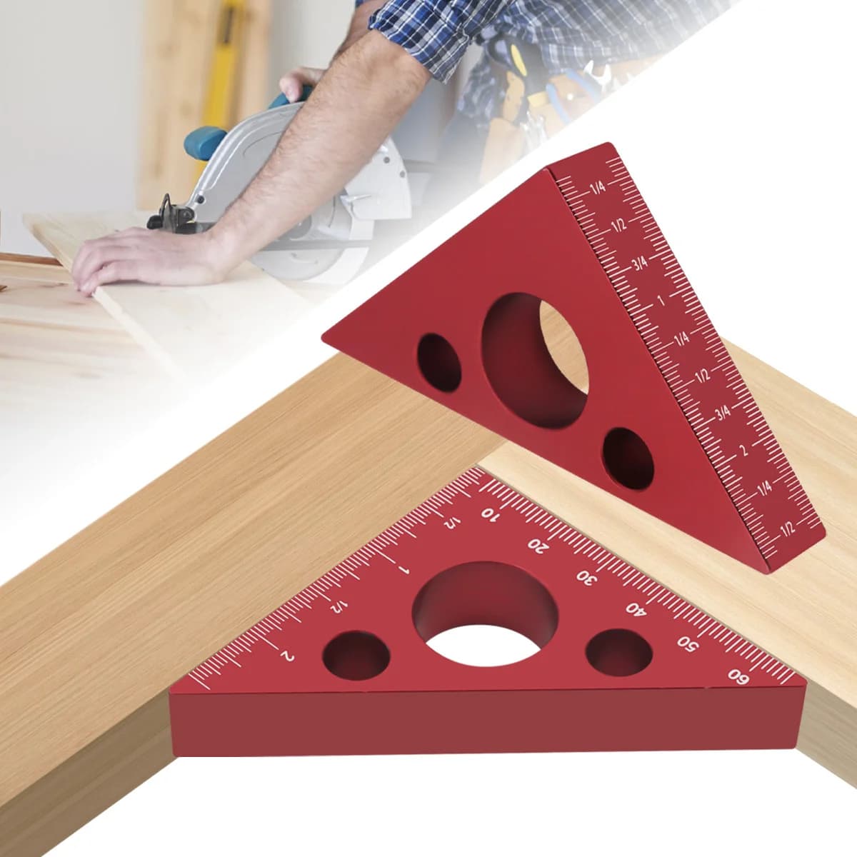 Thước đo góc chính xác 45/90 độ bằng nhôm