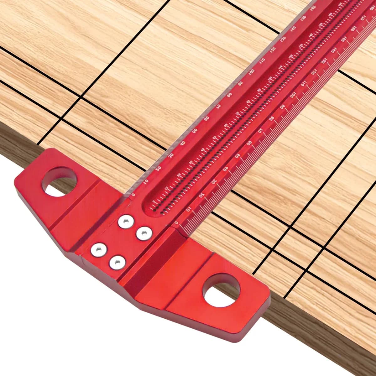 Thước chữ T và compa vạch dấu chính xác cho chế biến gỗ